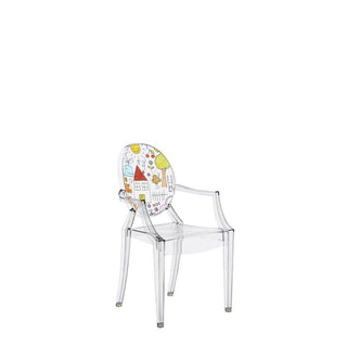 Kartell Lou Lou Ghost Special Edition armchair for children with drawing - Buy now on ShopDecor - Discover the best products by KARTELL design